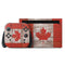 Canadian Flag Dark Wood Nintendo Skins